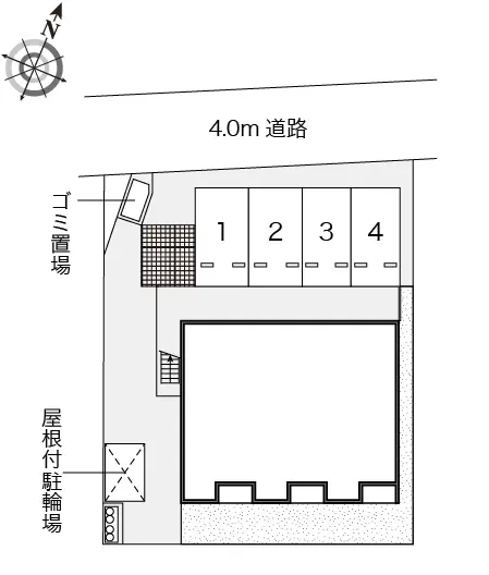 ★手数料０円★上尾市日の出１丁目 月極駐車場